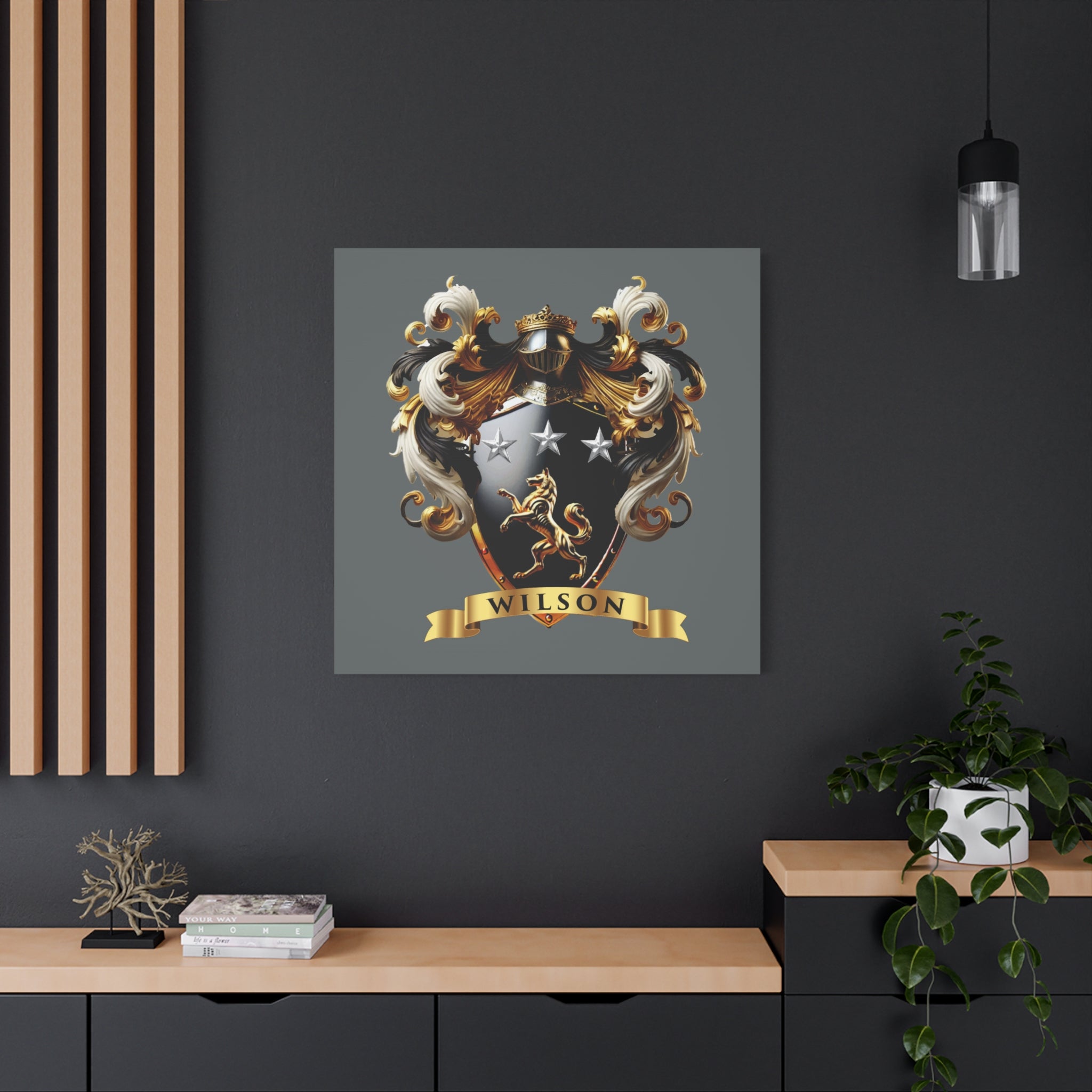 Wilson Family Crest Canvas Wall Art