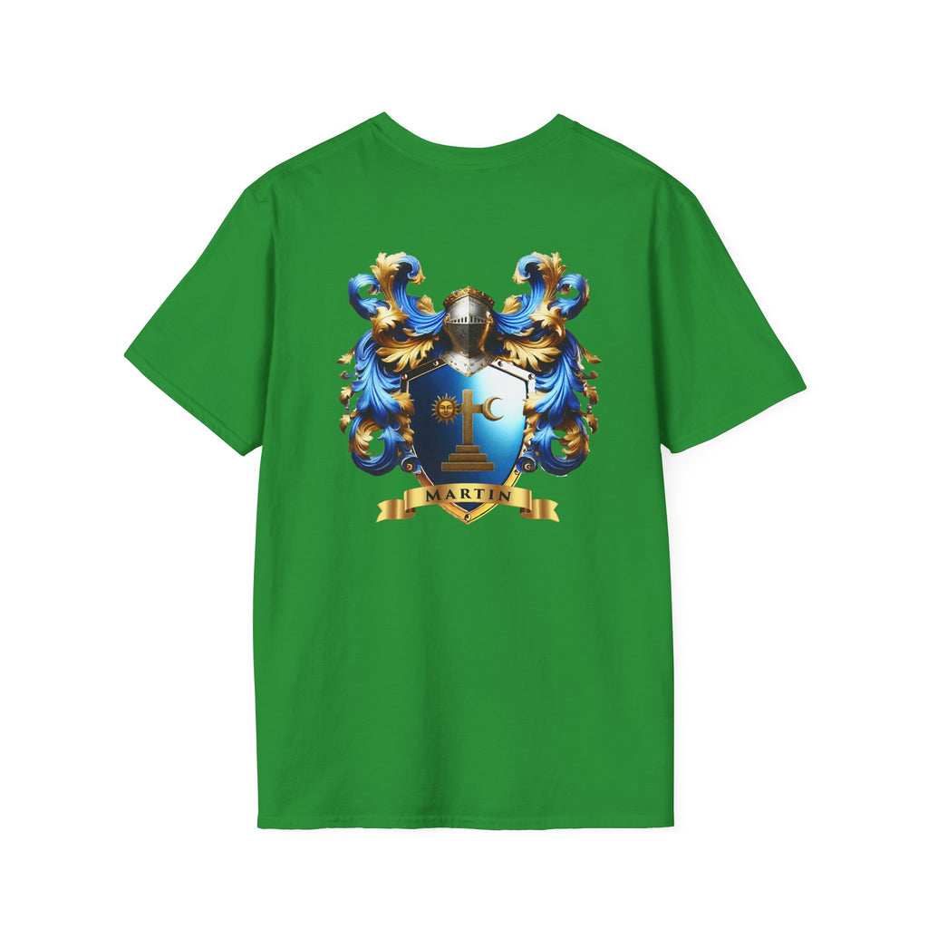 Family Crest Unisex Softstyle T-Shirt - Honor Your Heritage in Comfort