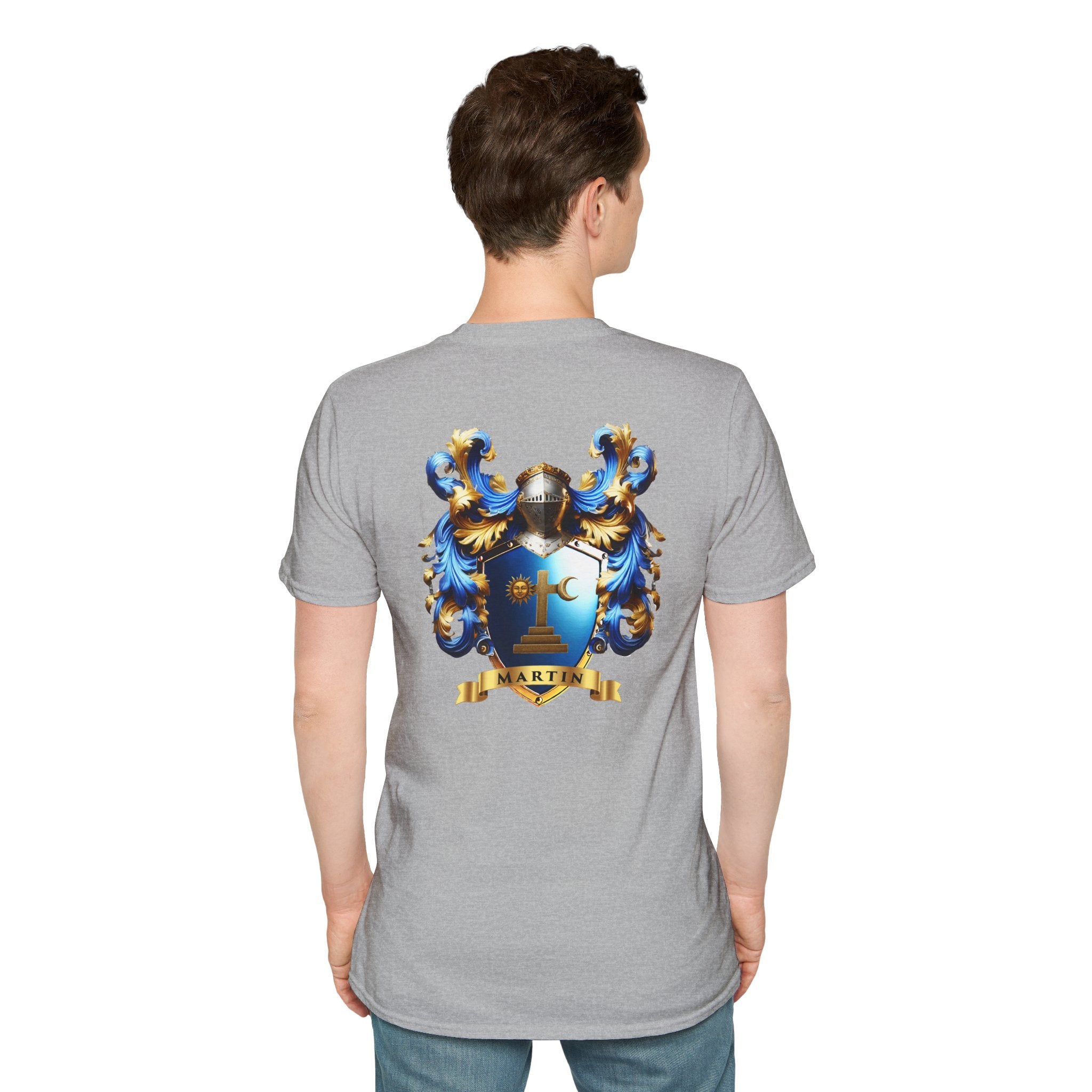 Family Crest Unisex Softstyle T-Shirt - Honor Your Heritage in Comfort