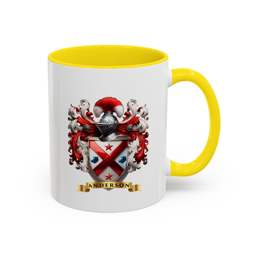 Anderson Family Crest, Complete Heraldic Design Accent Coffee Mug (11, 15oz)