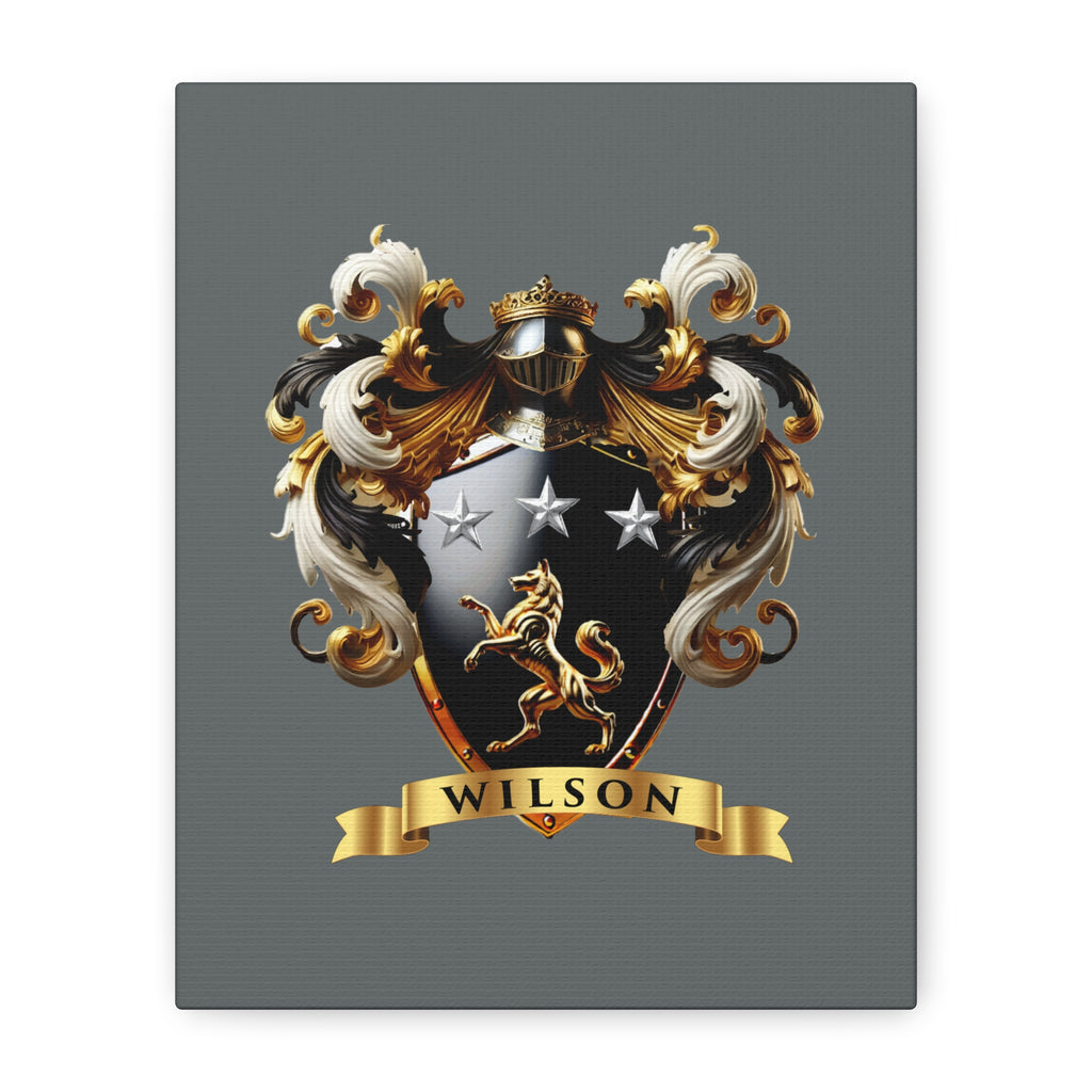 Wilson Family Crest Canvas Wall Art