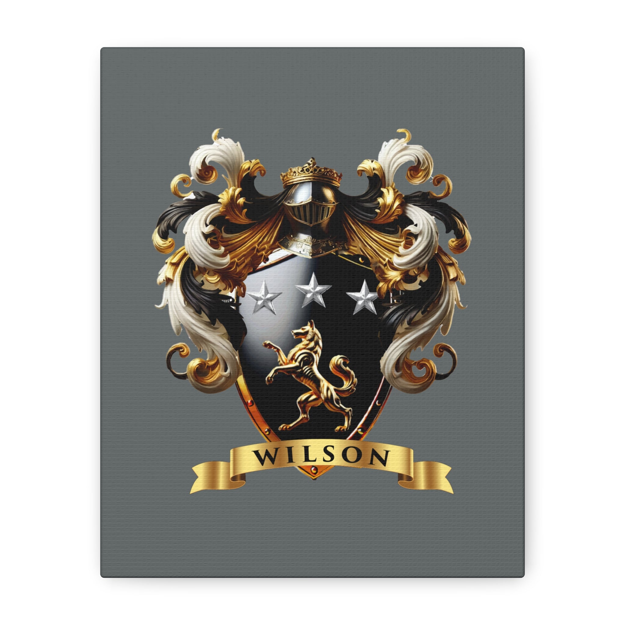 Wilson Family Crest Canvas Wall Art