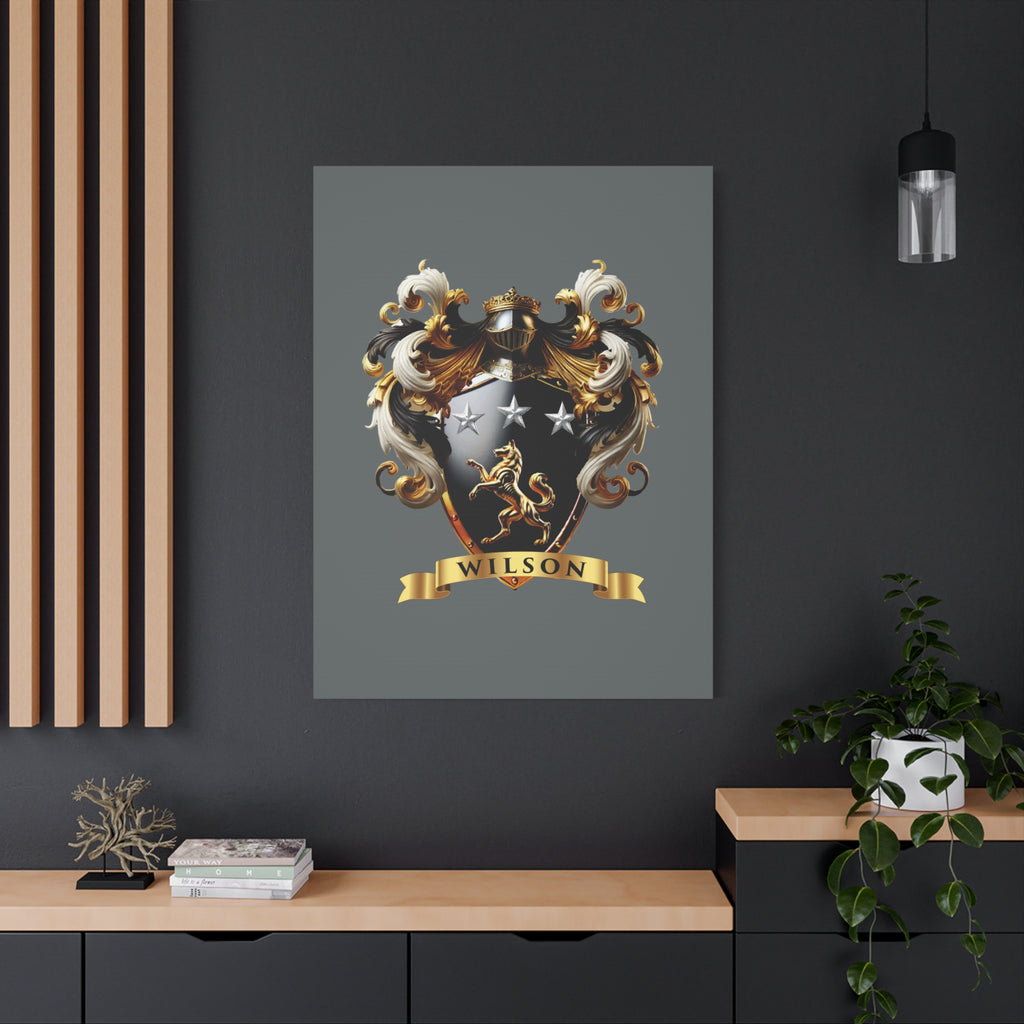 Wilson Family Crest Canvas Wall Art