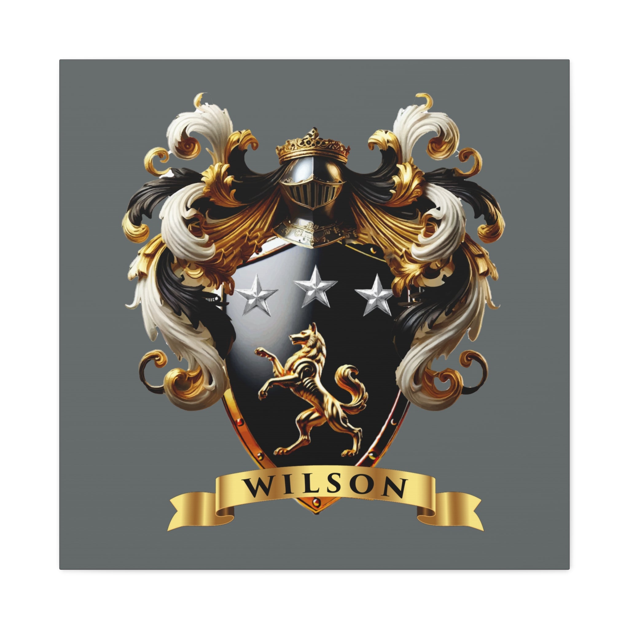 Wilson Family Crest Canvas Wall Art