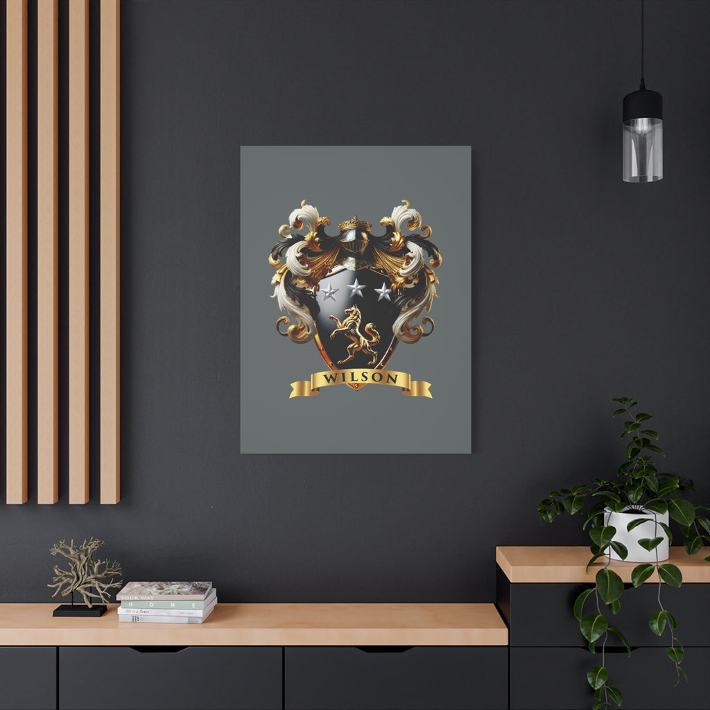 Wilson Family Crest Canvas Wall Art