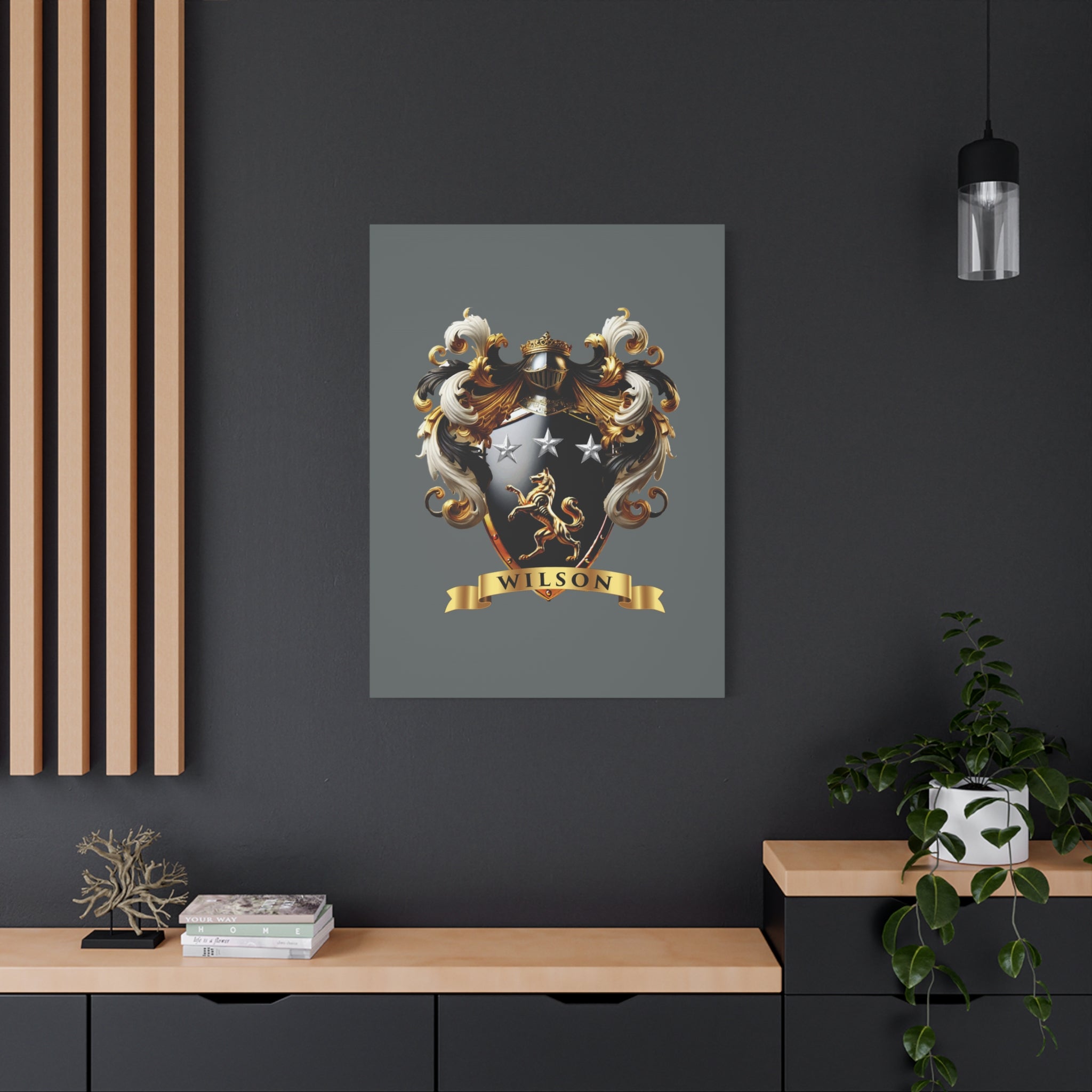 Wilson Family Crest Canvas Wall Art