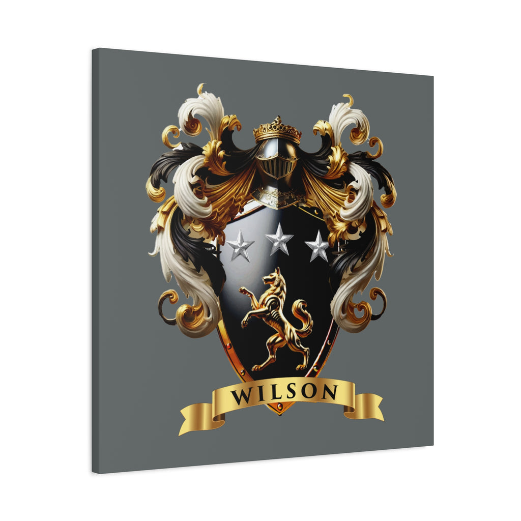 Wilson Family Crest Canvas Wall Art