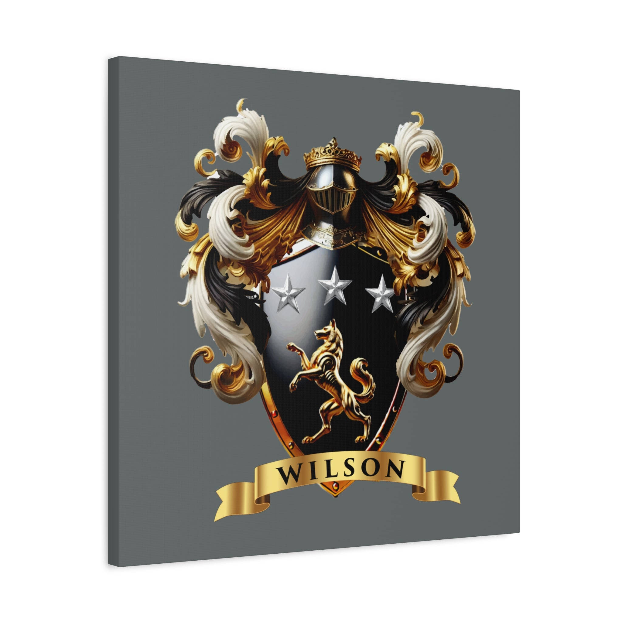Wilson Family Crest Canvas Wall Art