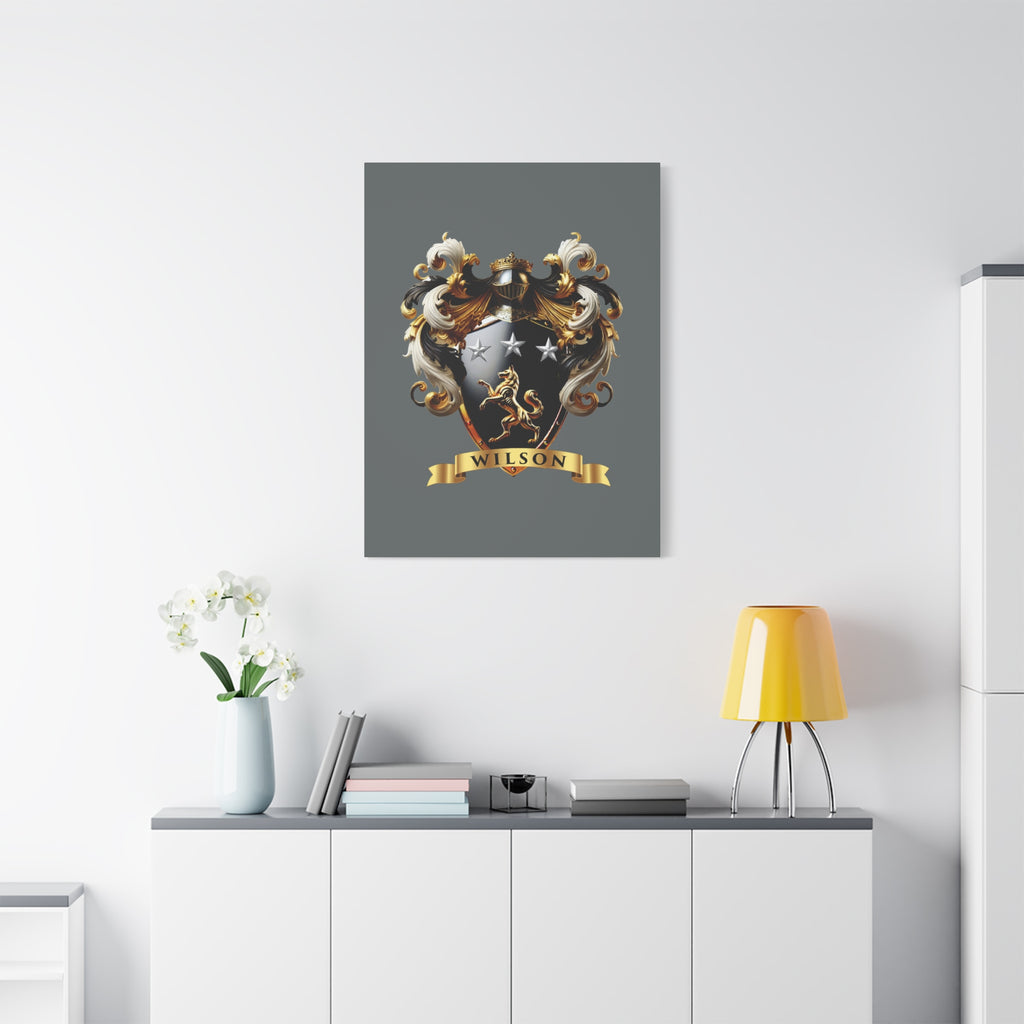 Wilson Family Crest Canvas Wall Art