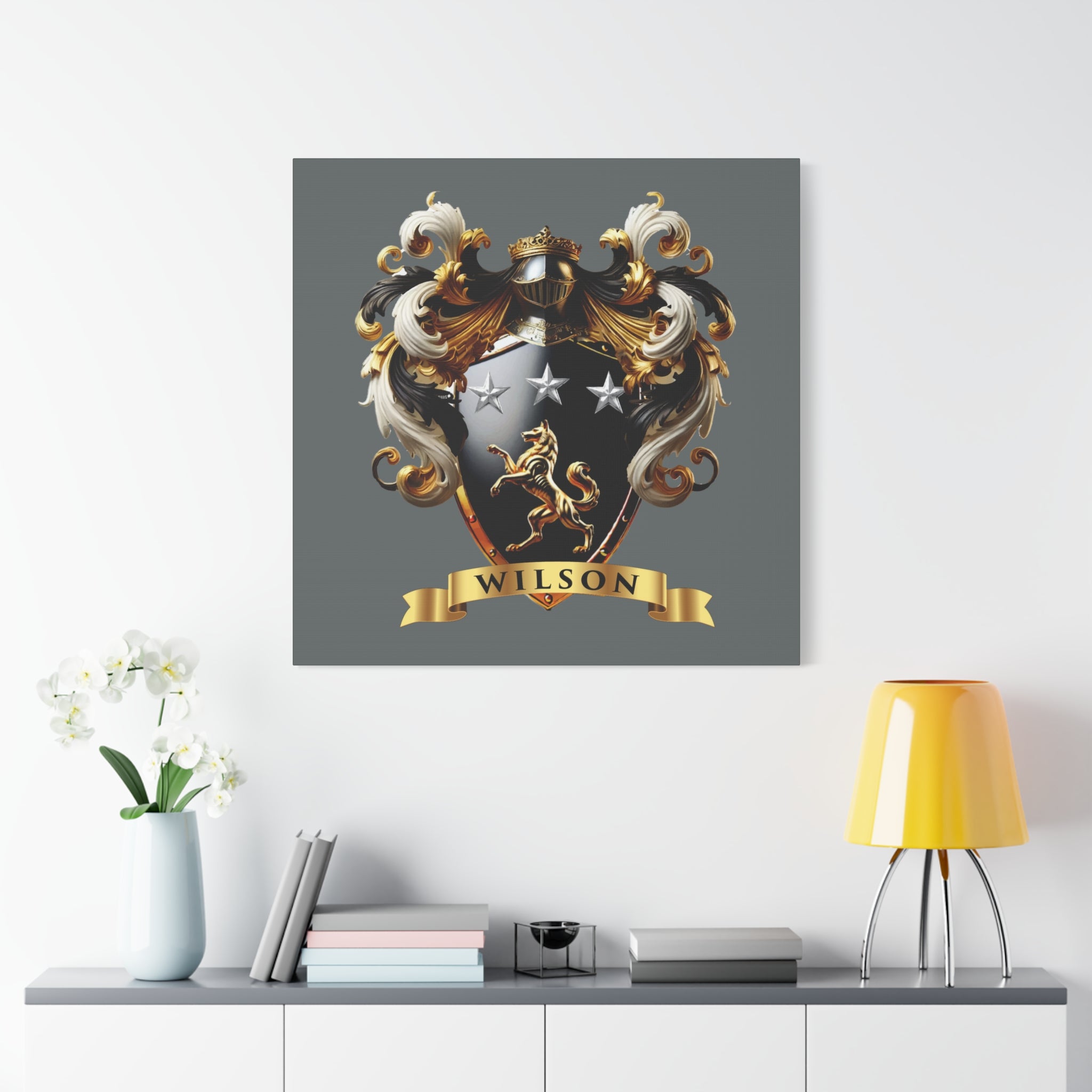 Wilson Family Crest Canvas Wall Art