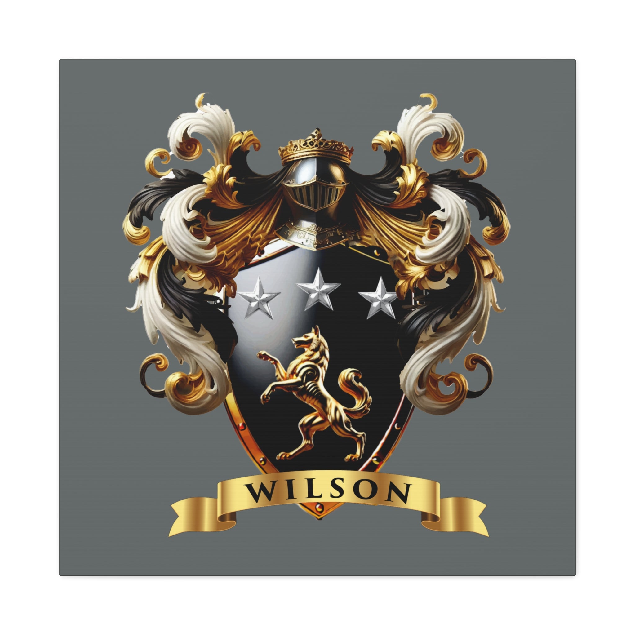 Wilson Family Crest Canvas Wall Art