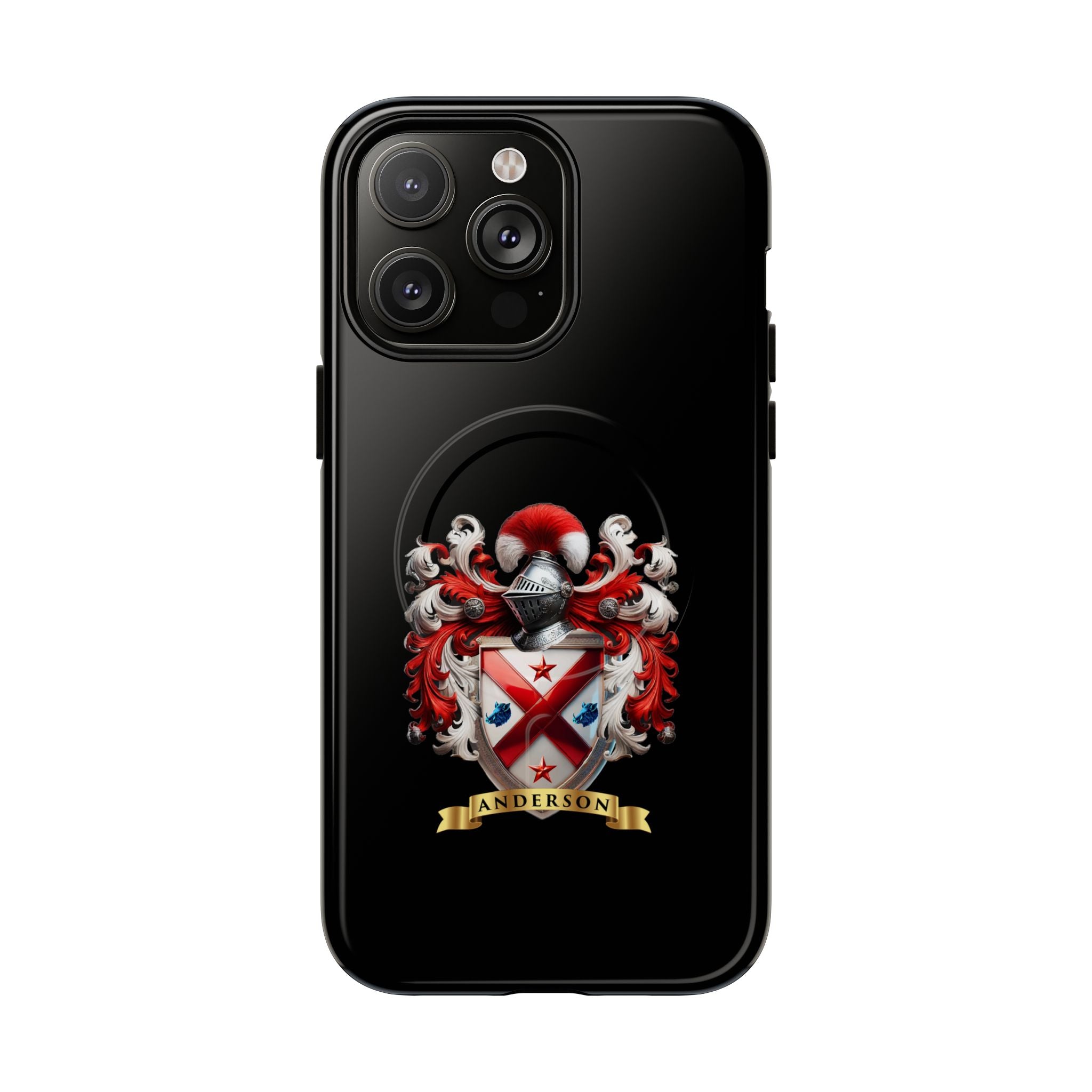 Personalized Tough Magnetic Phone Case with Anderson Crest