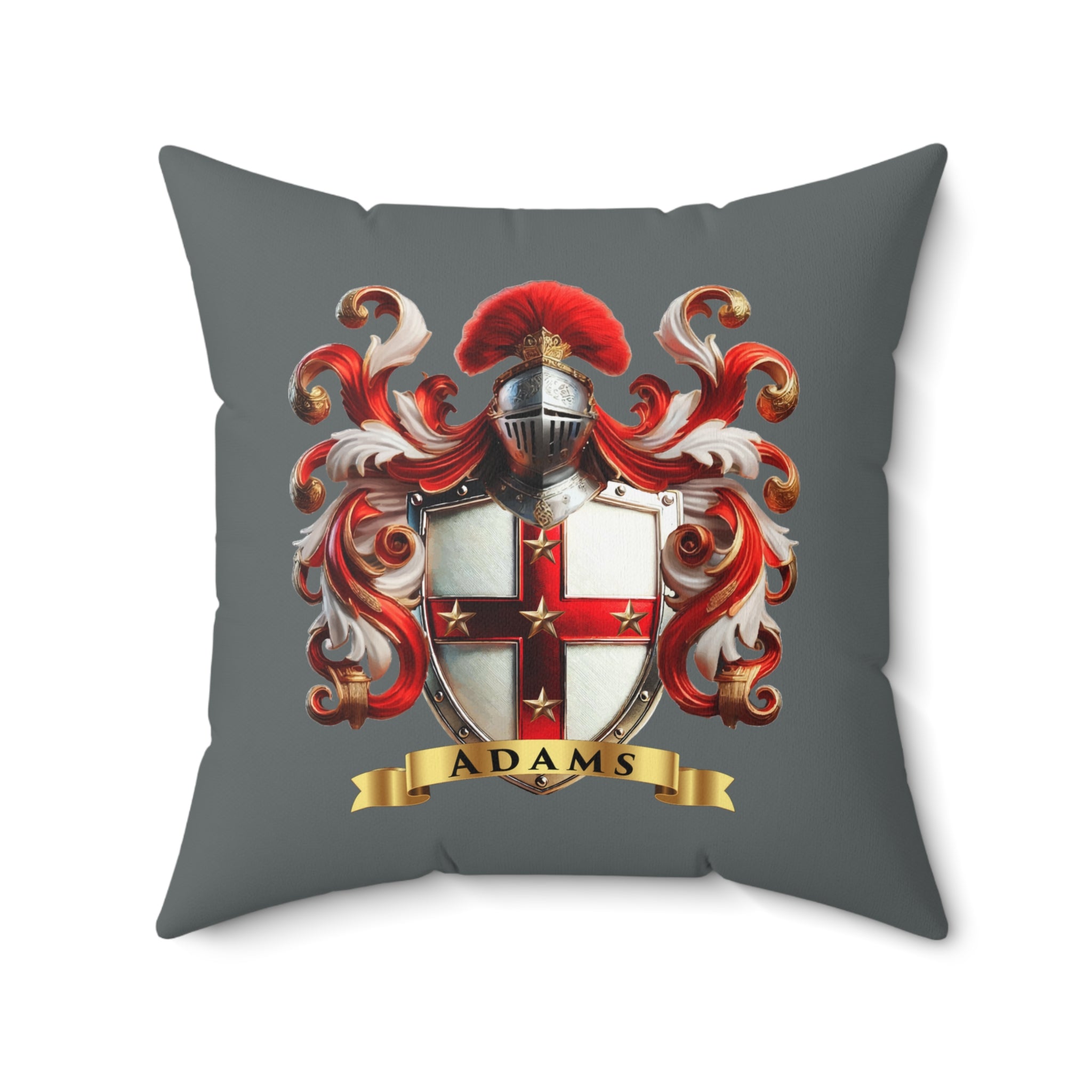 Adams Heraldic Crest Decorative Pillow