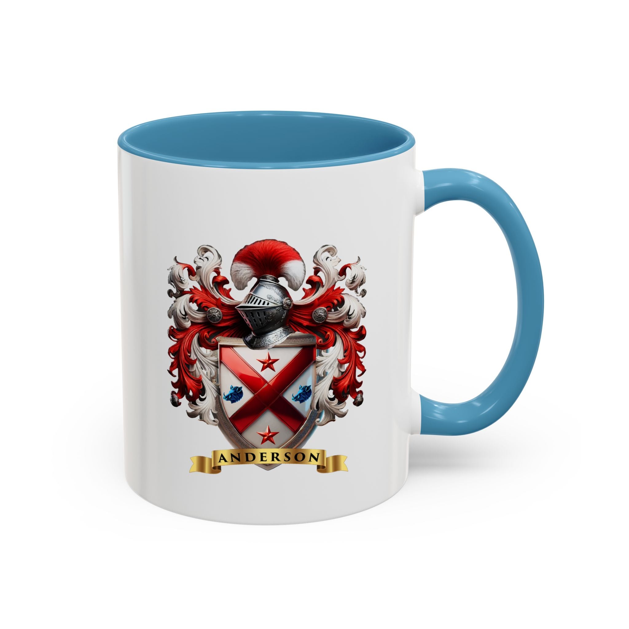 Anderson Family Crest, Complete Heraldic Design Accent Coffee Mug (11, 15oz)