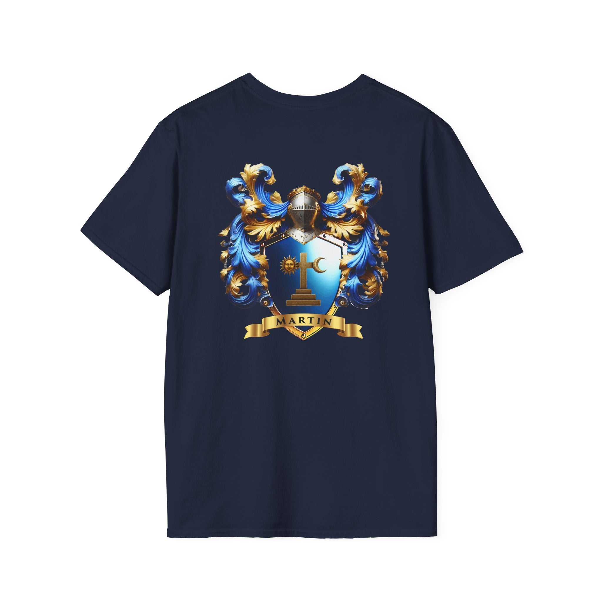 Family Crest Unisex Softstyle T-Shirt - Honor Your Heritage in Comfort