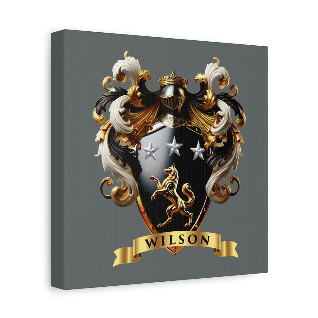 Wilson Family Crest Canvas Wall Art