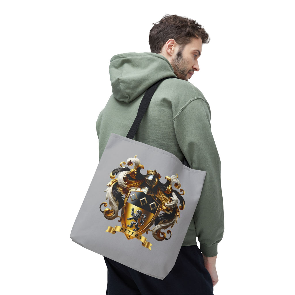 Regal Crest Tote Bag - Elegant Peters Design for Daily Adventures
