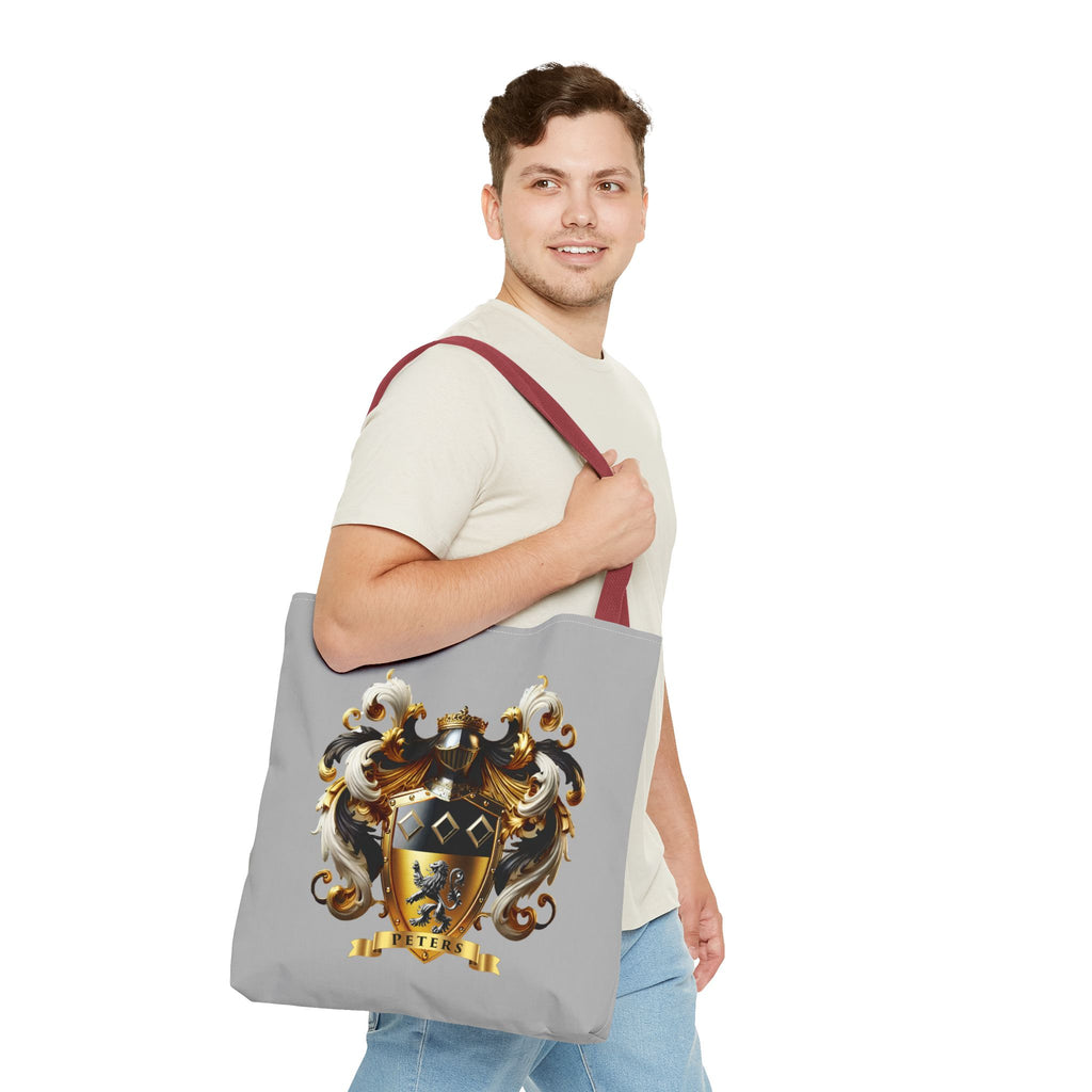 Regal Crest Tote Bag - Elegant Peters Design for Daily Adventures