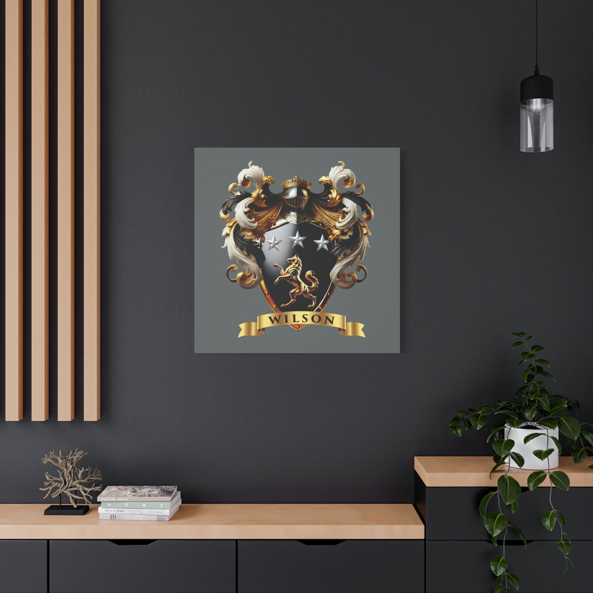 Wilson Family Crest Canvas Wall Art