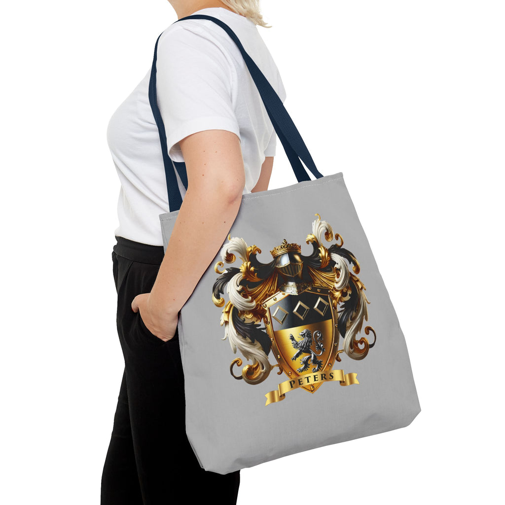 Regal Crest Tote Bag - Elegant Peters Design for Daily Adventures